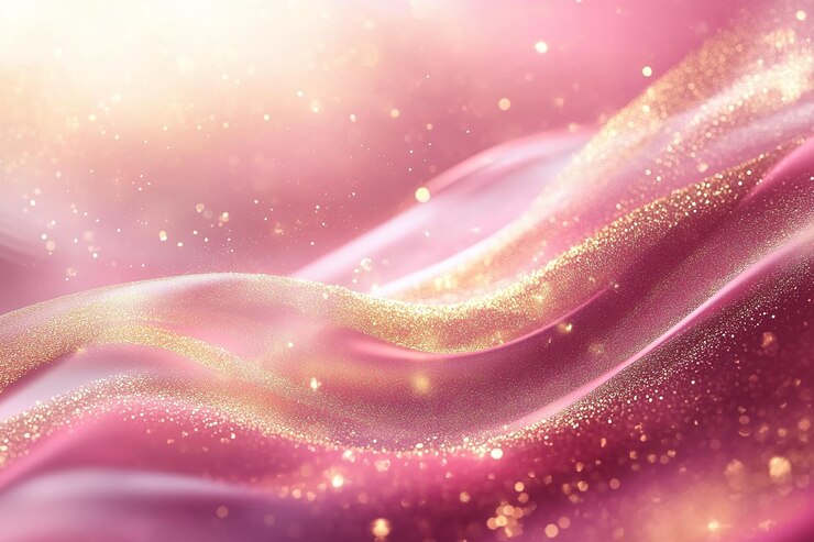 Foto een roze glitter met gouden glitter en glitter