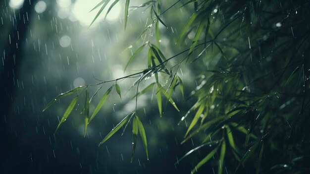 Een rustig bamboewoud hoog en slank gebaderd in gevlekt zonlicht serene groene heiligdom