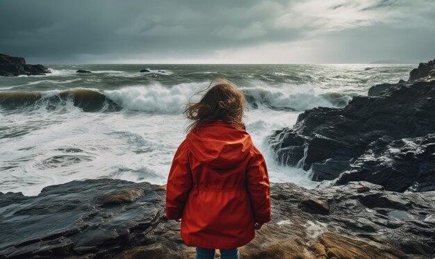 Foto een rustige dag aan zee