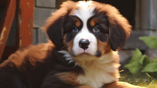 Een Saint Bernard puppy.