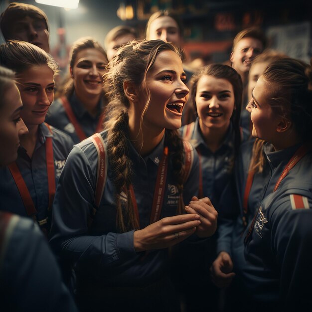 Foto een samengesteld beeld van een vrouwelijke voetballer in actie