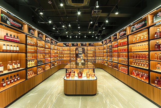 Een samengestelde tentoonstelling van weelderige parfums, luxe geuren en geurige kaarsen in een elegante parfumbo