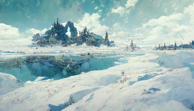 Een scène uit de film Frozen's Castle in the Sky
