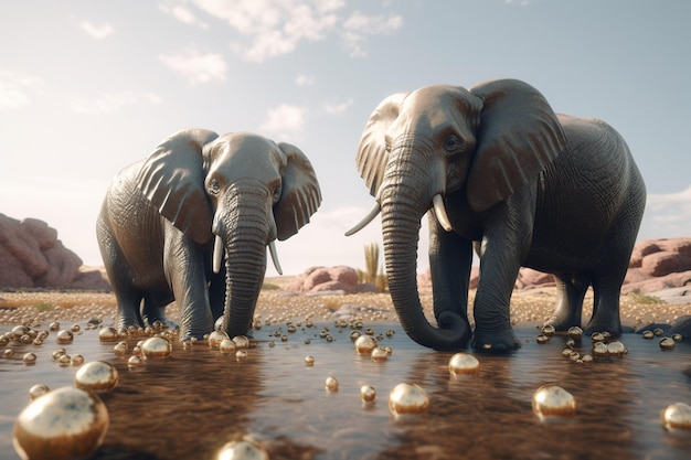 Een scène uit een spel genaamd olifant.