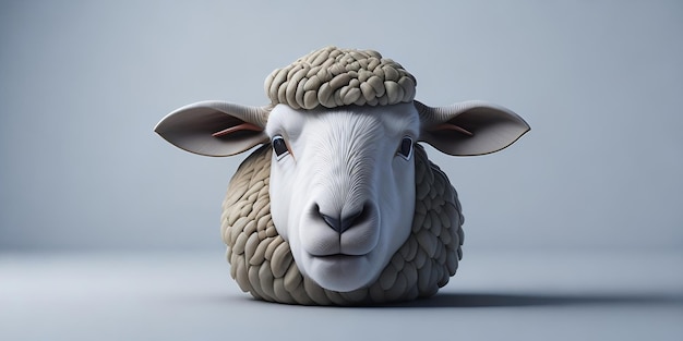 Een schapenkop met hersens erop