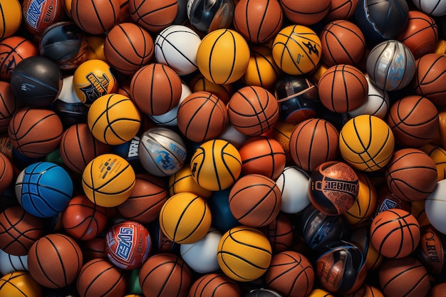 Foto een schat aan basketbalapparatuur