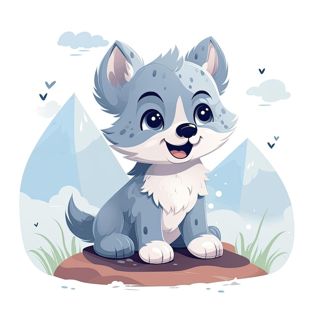 Een schattig en charmant vos personage in vector illustratie