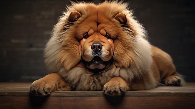 Foto een schattige chow chow puppy met zijn boeiende puppy hondenogen een trouwe en pluizige metgezel om je ontwerpen te verhelderen