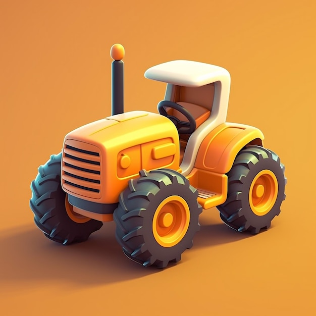 een schattige en dikke tractor als game wallpaper