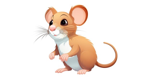 Foto een schattige kleine rat in vector stijl