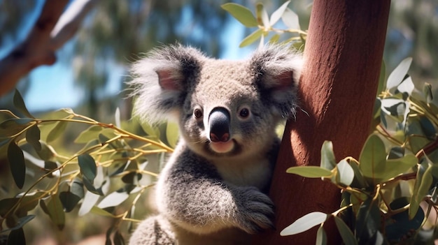 Een schattige koala in de boom