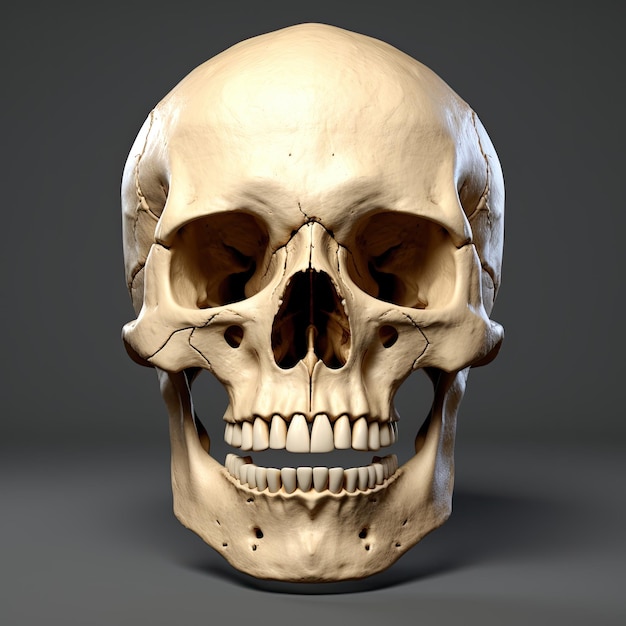 een schedel met tanden en tanden
