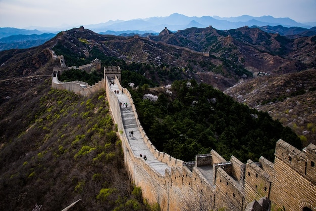 Een schilderachtig uitzicht op de Grote Muur van China