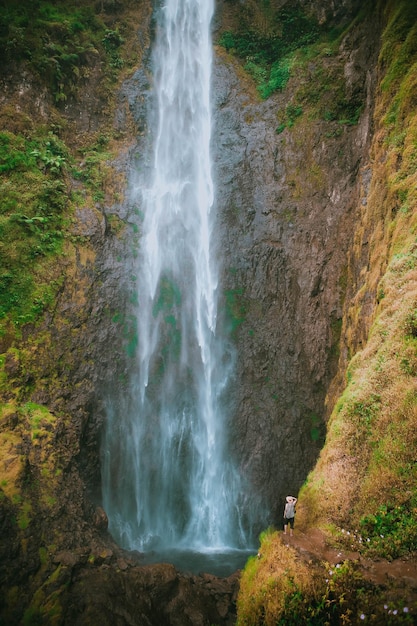 Een schilderachtig uitzicht op de waterval