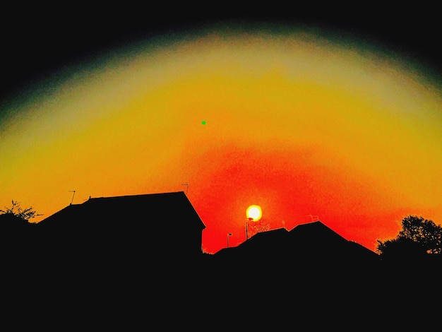 Foto een schilderachtig uitzicht op de zonsondergang