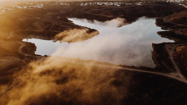 Een schilderachtig uitzicht op het landschap tegen de lucht