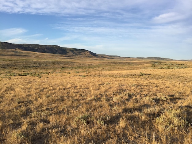 Foto een schilderachtig uitzicht op het landschap tegen de lucht