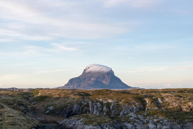 Foto een schilderachtig uitzicht op het landschap tegen de lucht