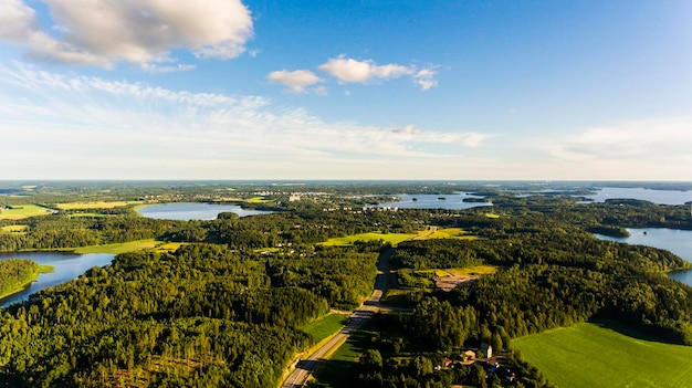 Een schilderachtig uitzicht op het lohja-landschap
