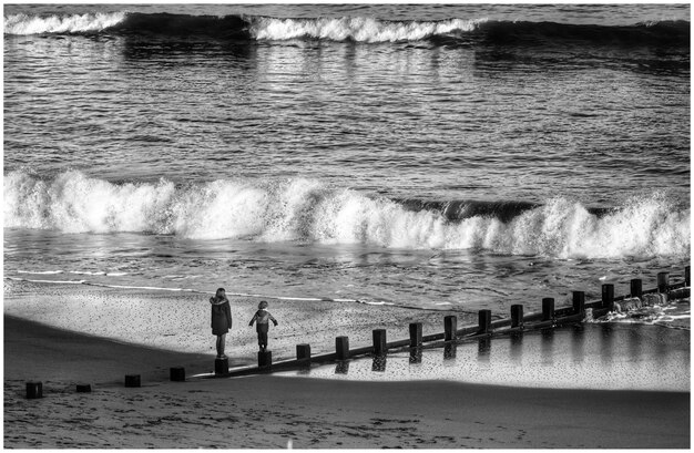 Foto een schilderachtig uitzicht op het strand