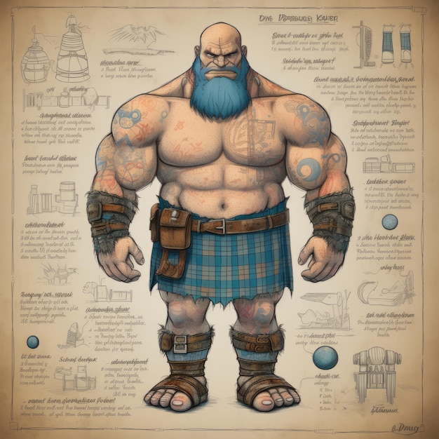 Een schilderachtige Highland Games legende onthuld in Pixar's orthografische karakterontwerp