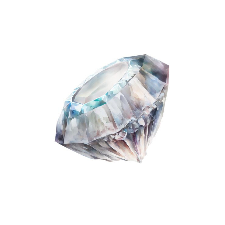 Foto een schilderij van een blauwe diamant