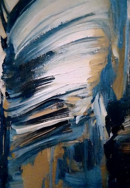 Foto een schilderij van een blauwe en witte abstracte achtergrond