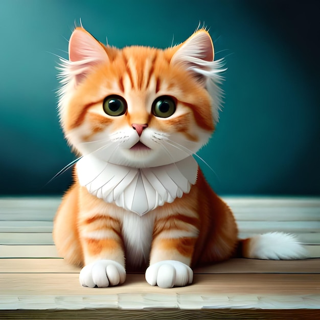Een schilderij van een kat met een halsband waarop 'kat' staat