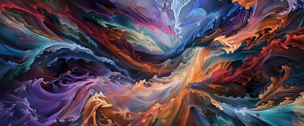 een schilderij van een kleurrijke abstracte achtergrond met de kleuren van het spectrum