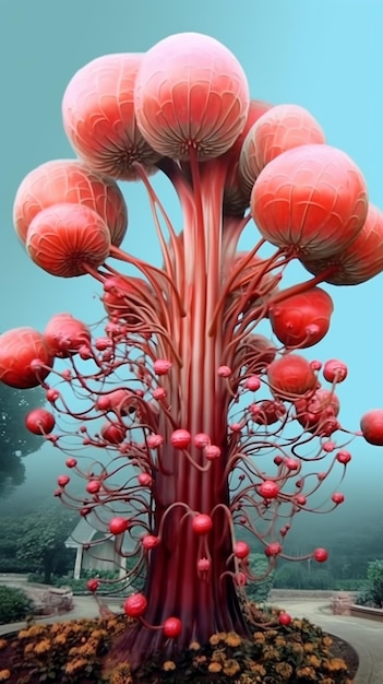 Een schilderij van een paddenstoel met het woord paddenstoel erop
