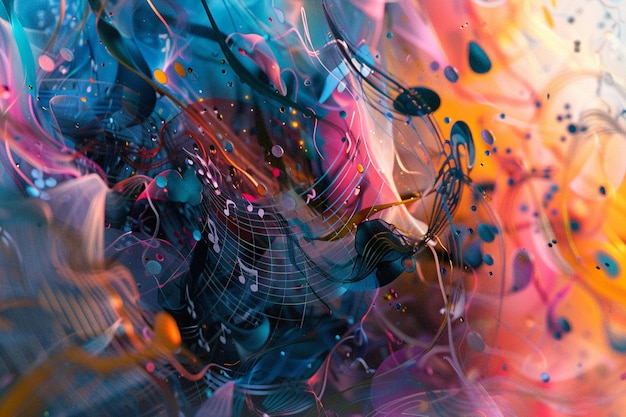 een schilderij van een regenboog gekleurde vloeistof met de woorden de woord kunst erop