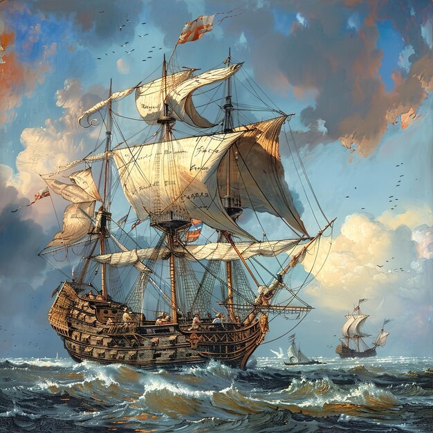 een schilderij van een schip met het woord vrijheid erop