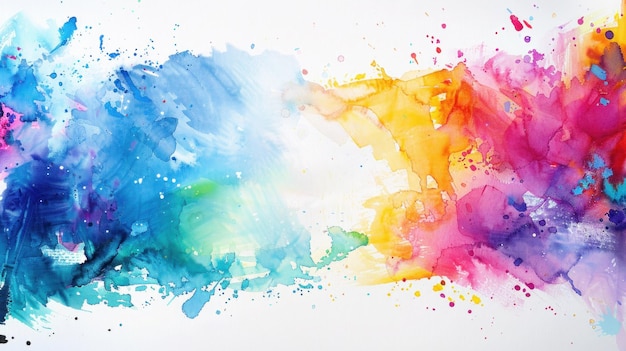 een schilderij van kleurrijke aquarellen door een persoon