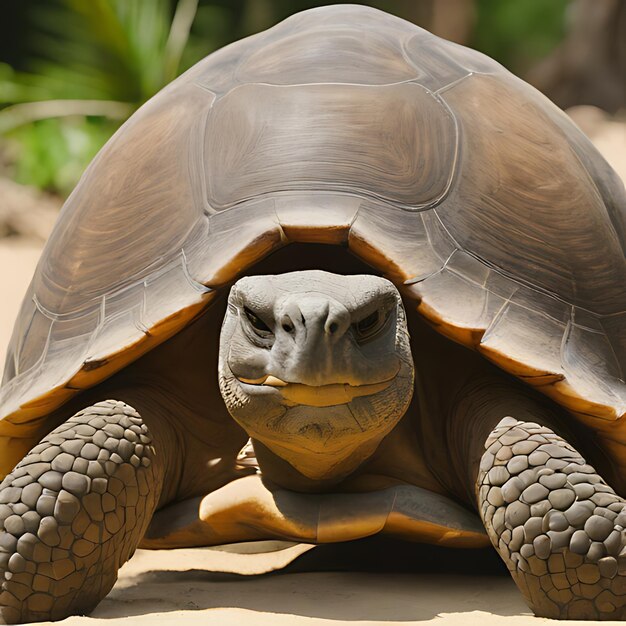 een schildpad met een gezicht dat zegt " schildpad "