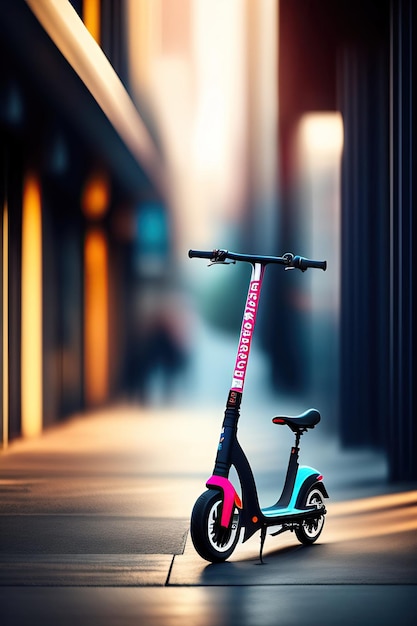 een scooter met een rood-zwarte sticker met de tekst "petco" erop.