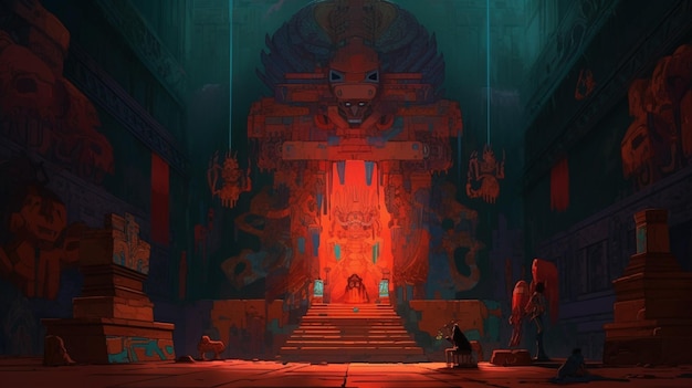 Een screenshot van het spel the temple of the dead.