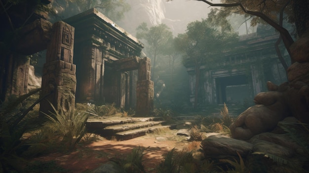 Een screenshot van het spel tomb raider.