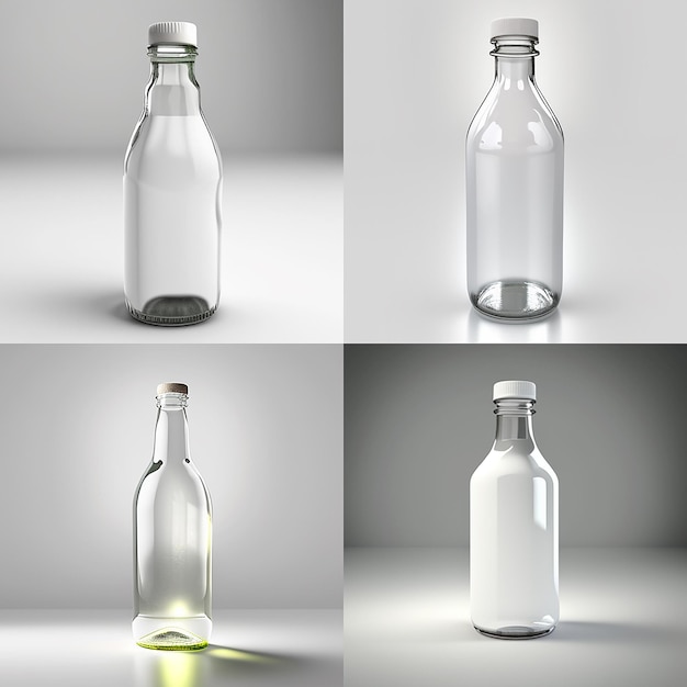 Een serie glazen flessen met een waarop 'het woord' staat