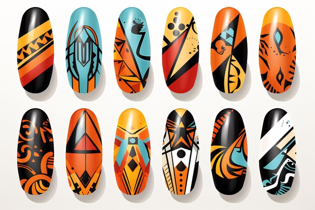 een serie nail art van de kunstenaar, de kunstenaar van de kunstenaar