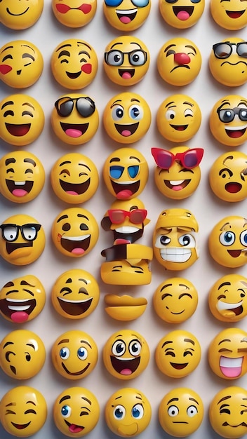 Een set emoji's met een droevige stemming klantenservice tevredenheid beoordeling enquête klantenervaring