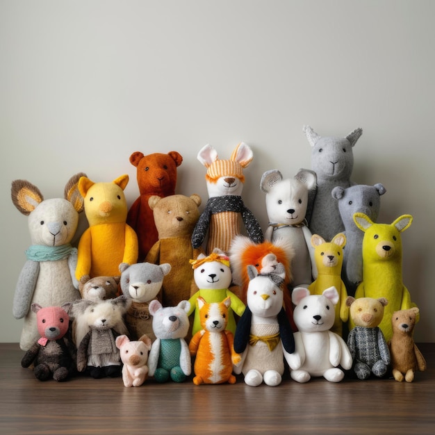 Een set knuffels