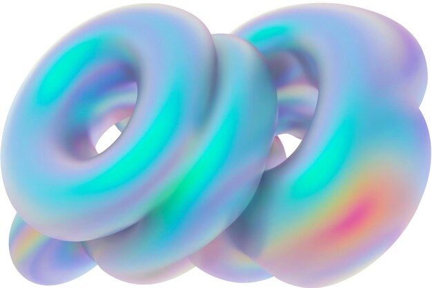 Foto een set van drie cirkels met een regenboogkleurige achtergrond.