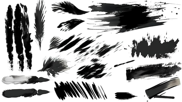 Een set zwarte penselen met het woord art erop.