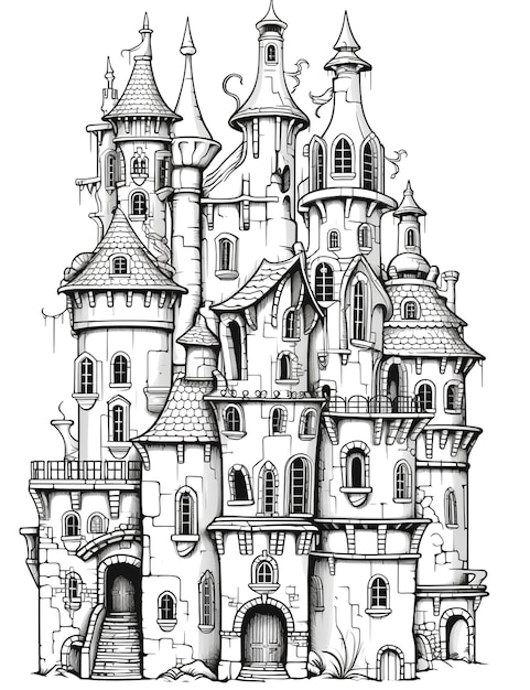 Foto een setting met een kasteel
