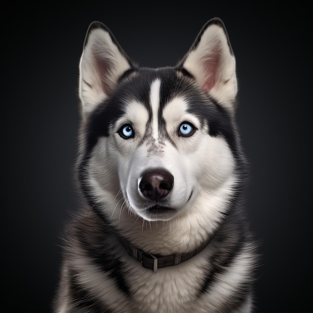 Een Siberische huskyhond