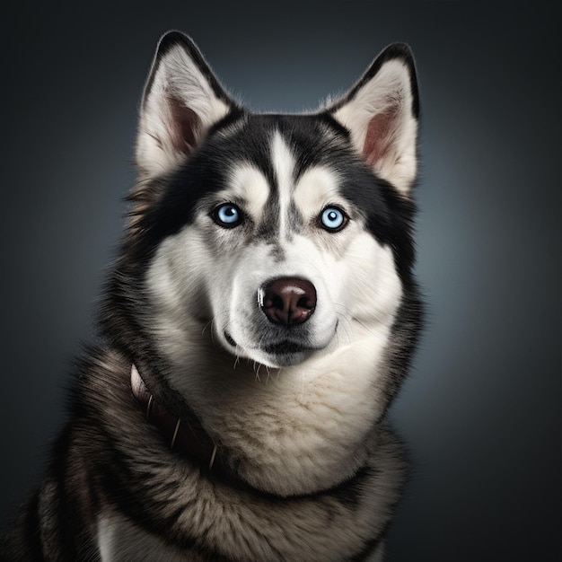 Een Siberische huskyhond