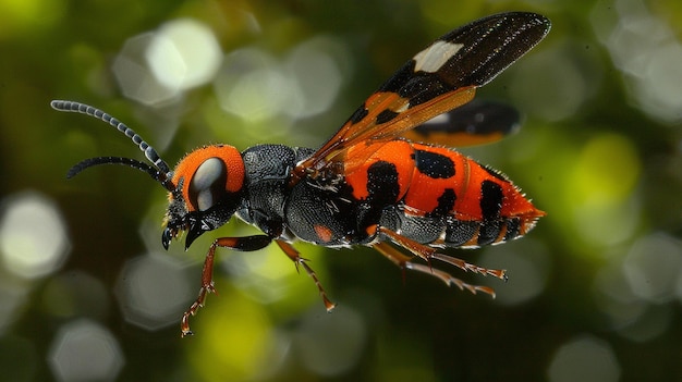 Een sierlijk insect in vlucht