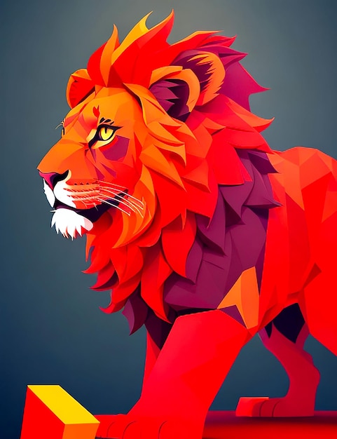 Een silhouetontwerp van een leeuw voor t-shirtkunst AI gegenereerde kunst