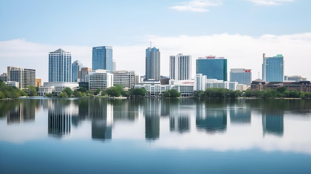 Een skyline van de stad met de naam van de stad Kunming