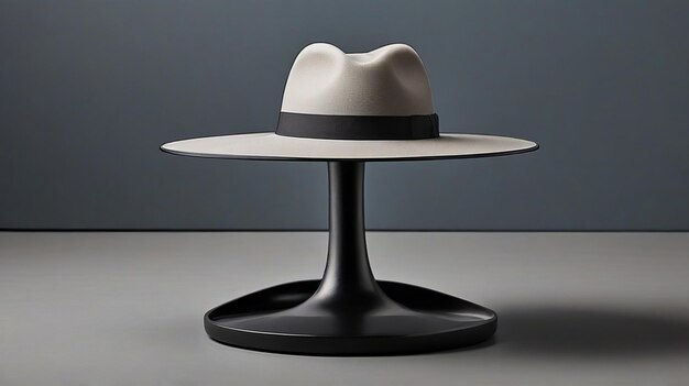 Foto een slanke en geavanceerde fedora op een moderne tafel